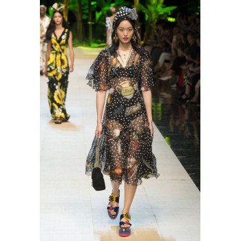 Плътна коприна Dolce & Gabbana точки